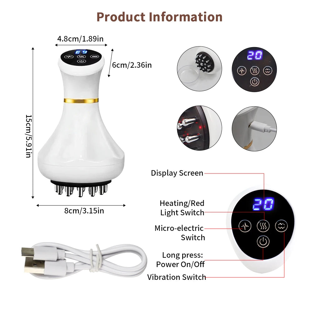 Jitesy Cordless Vibration Heating Lymphatic Drainage Massager For Body