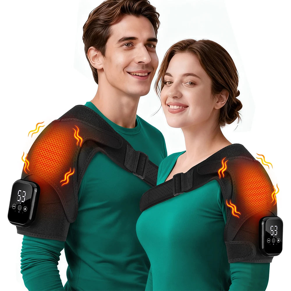 Hailicare Heated Shoulder Wrap Cordless Massage With Vibration