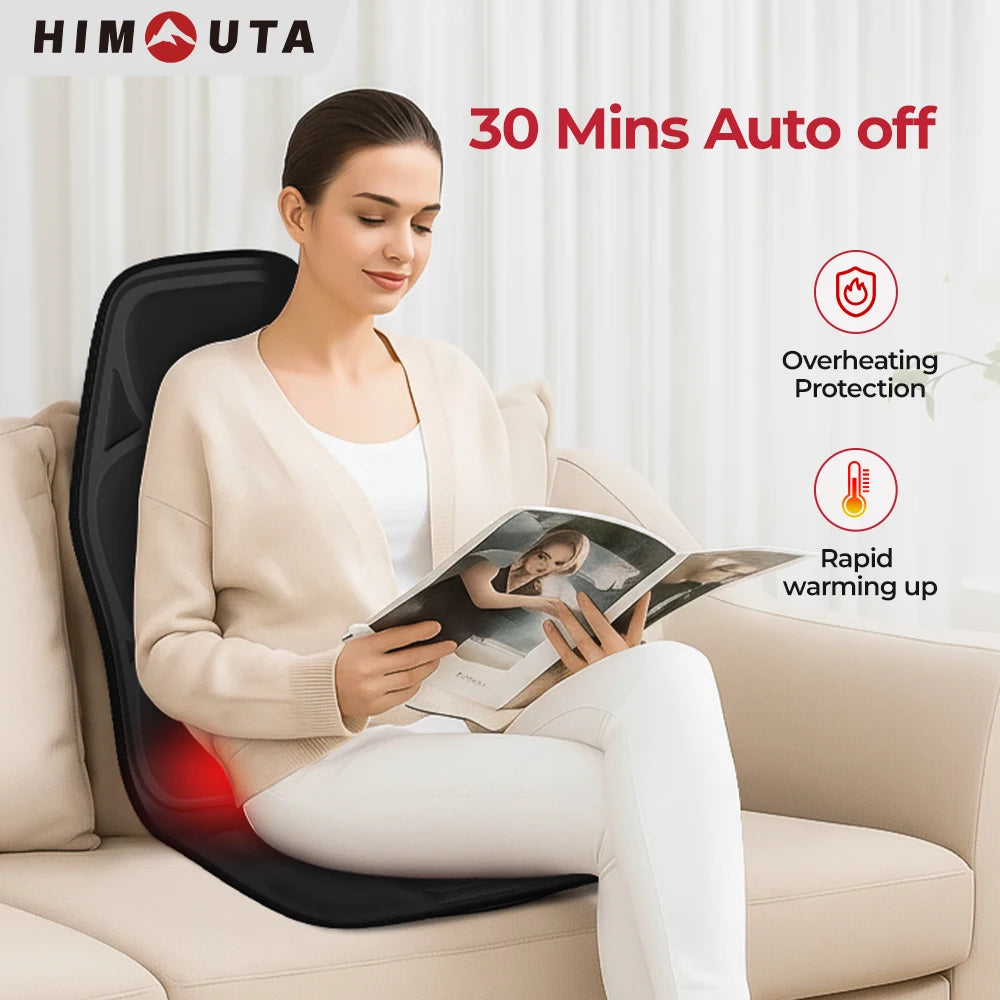 Himouta Heated Electric Back Massager Chair Cushion