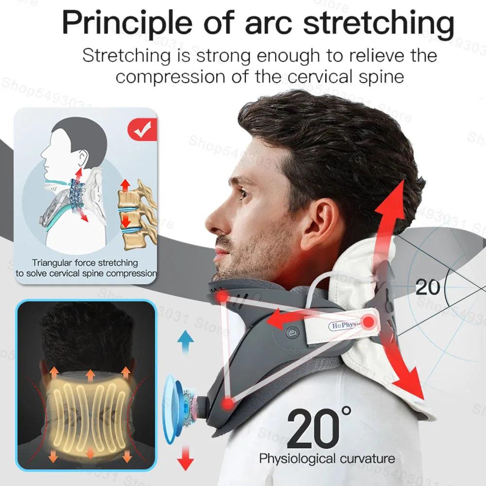 Cervical Neck Traction Device For Home Use And Support