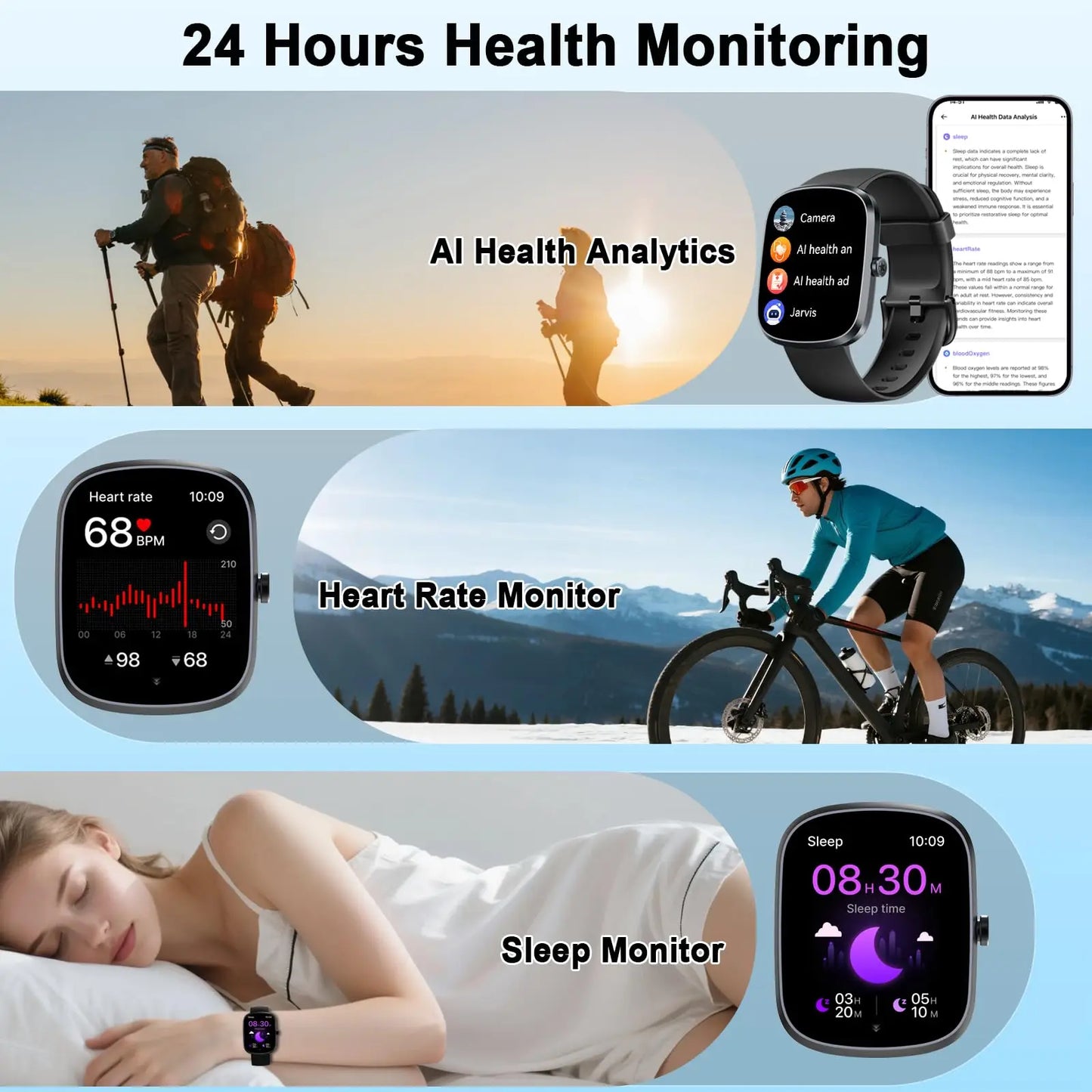 Nerunsa AI Smart Watch With ChatGPT Voice Assistant 1.91 Inch HD Curved Display