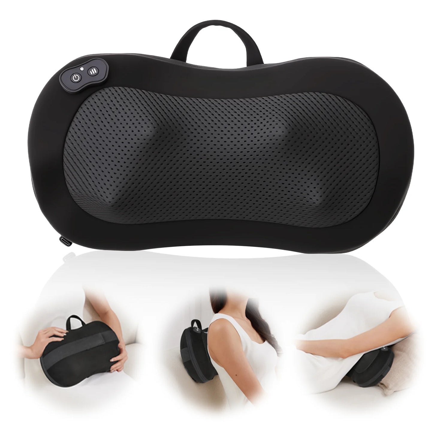 LEERCON Shiatsu 3D Kneading Back Massager With Heat Cordless