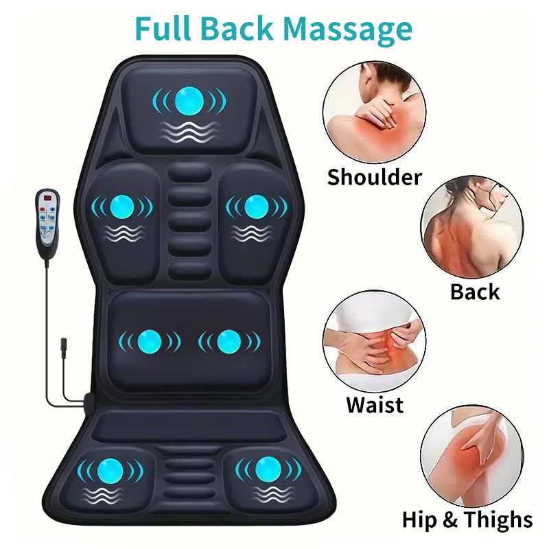Himouta Heated Electric Back Massager Chair Cushion