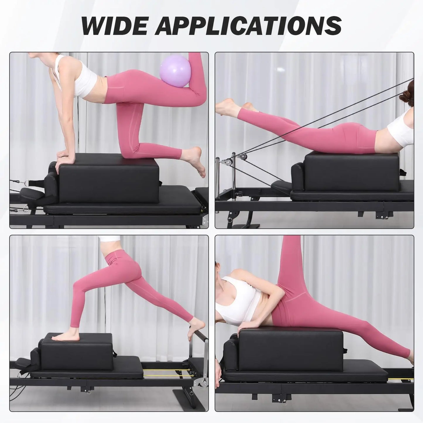 HiMiss Pilates Reformer Sit Box For Home Fitness Training