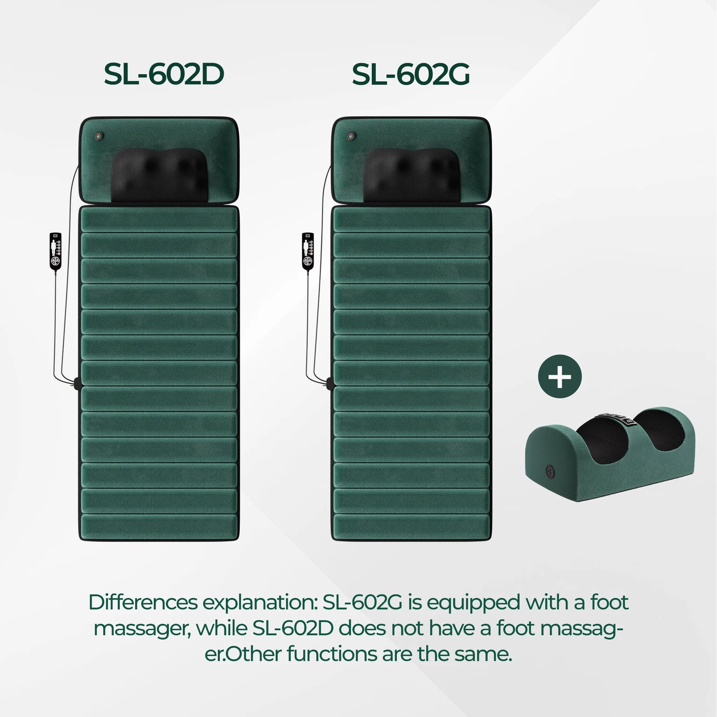 SL-602 Full Body Massage Mat With Heat And Detachable Pad
