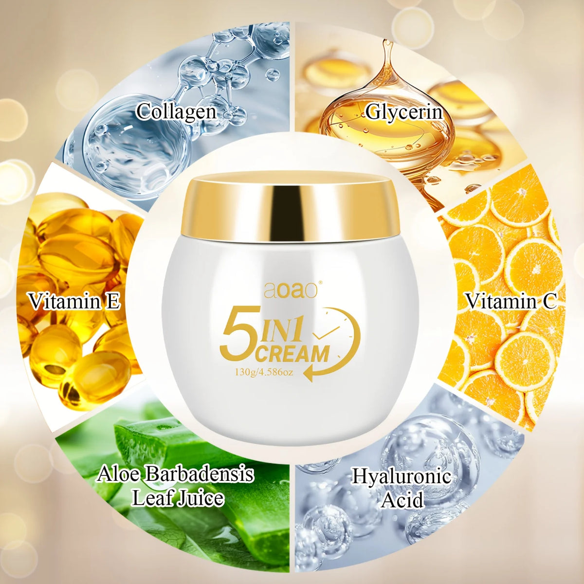 AOAO Five In One Collagen Moisturizing Cream With Niacinamide