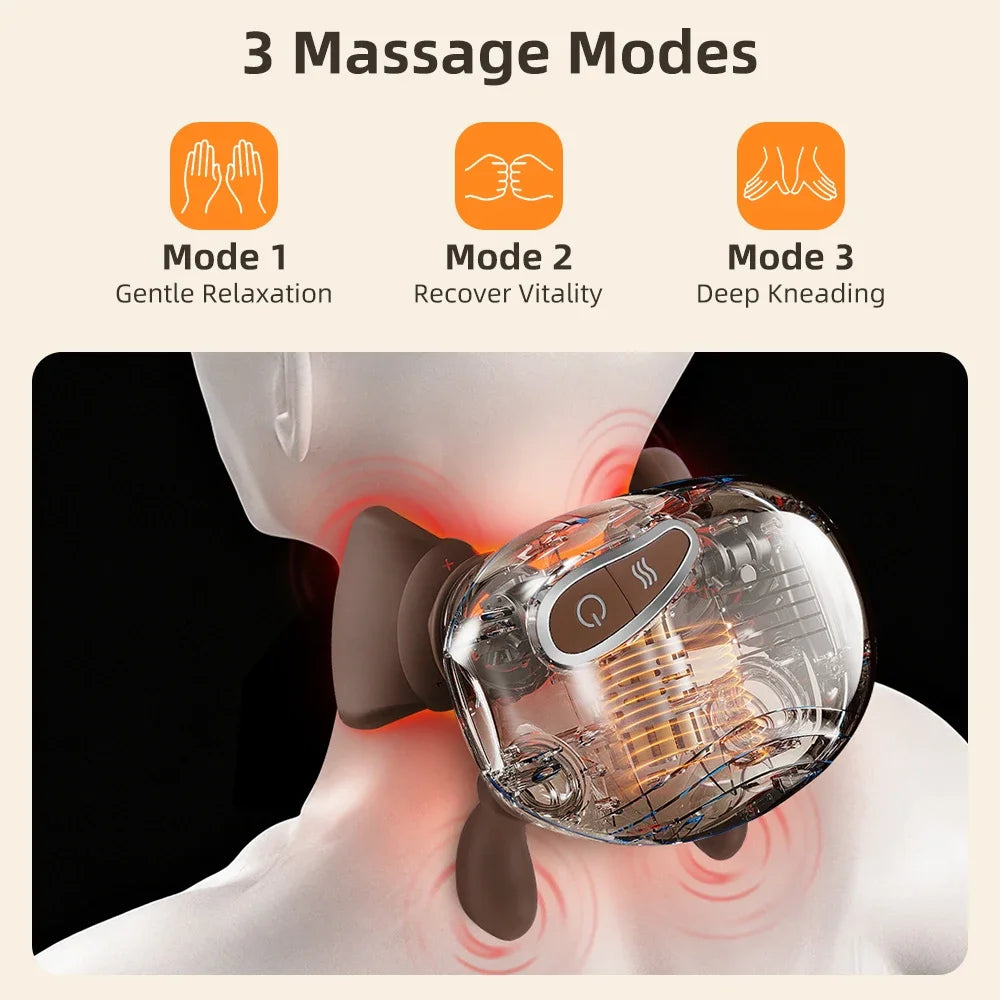 PASTSKY Electric Neck Massager Shiatsu Shoulder With Three Level Adjustment