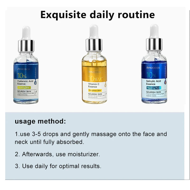 Amococo Vitamin C Serum With Hyaluronic Acid For Hydrating Skin