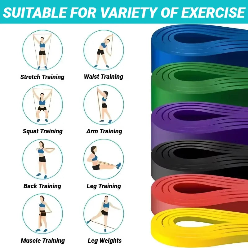 TPE Elastic Band Set For Pull Up Strength Training Fitness