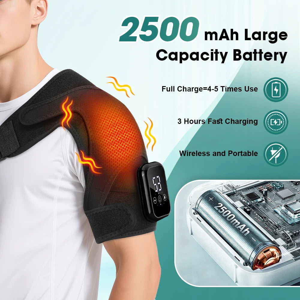 Hailicare Electric Heating Vibration Shoulder Massager Wrap For Comfort