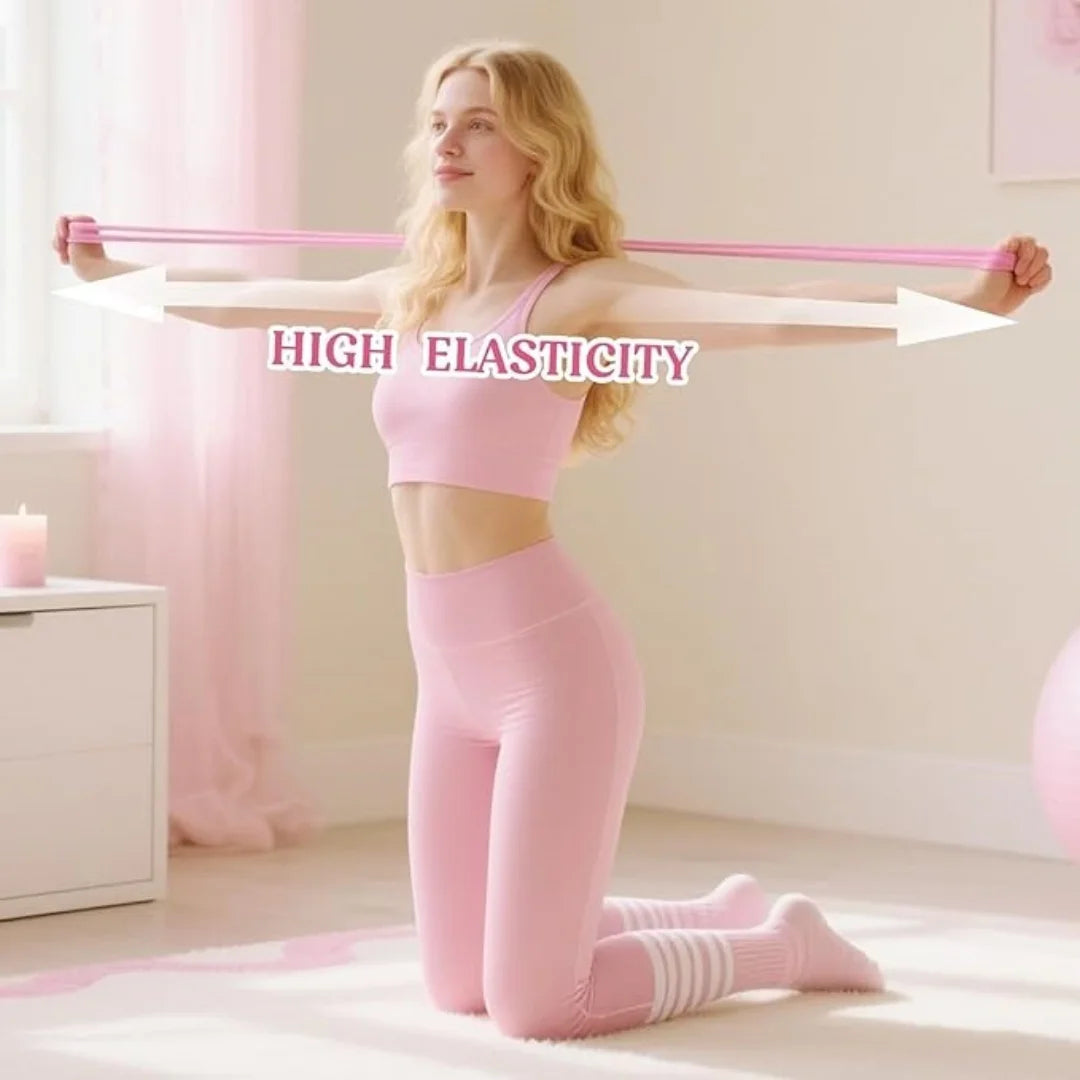 Resistance Bands With Handles Figure 8 Elastic Fitness Band For Home Workout