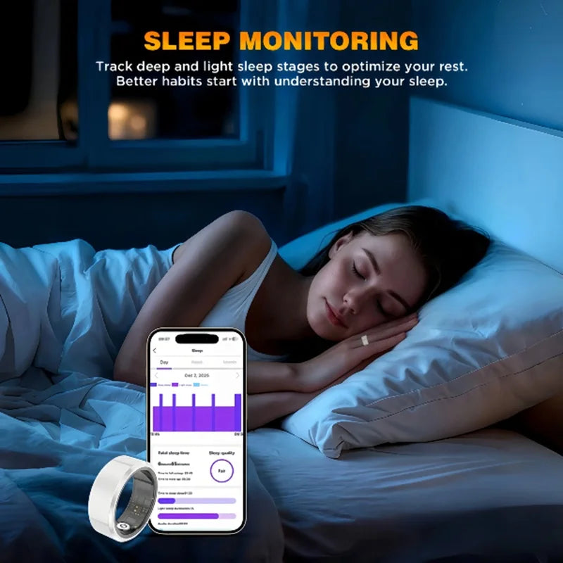 Casatelier Smart Ring Fitness Tracker Heart Rate And Sleep Monitor