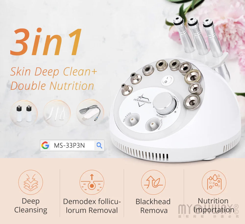 Mychway 3 In 1 Facial Cleansing Ultrasound Beauty Device