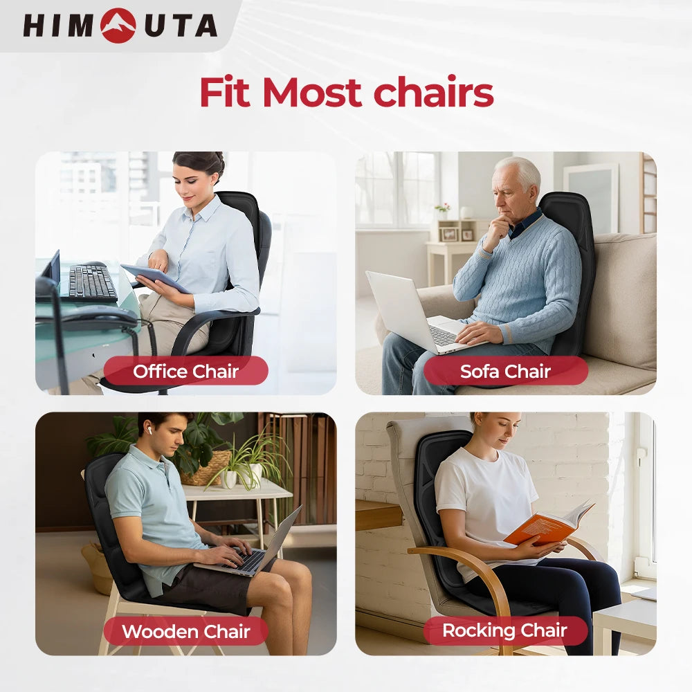 Himouta Heated Electric Back Massager Chair Cushion