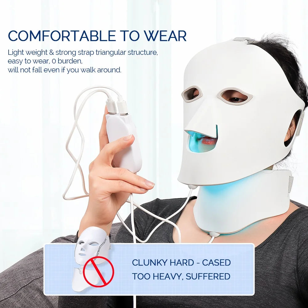 Foreverlily Silicone Led Facial Mask With Red Light Therapy