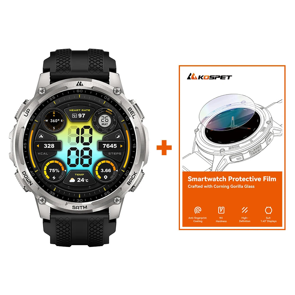 KOSPET Tank T4C Smartwatch Dual Band GPS Waterproof