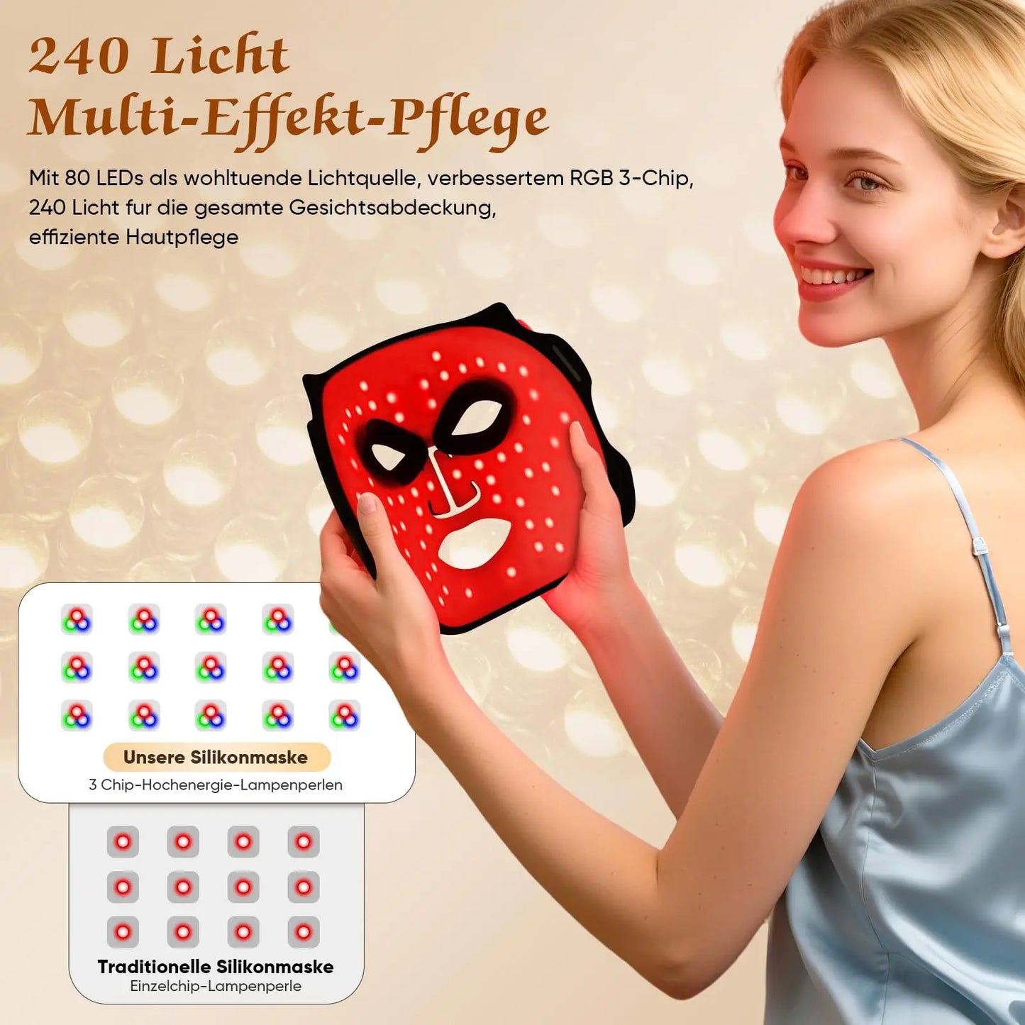 UBilli Silicone Led Face Mask For Anti Aging And Acne