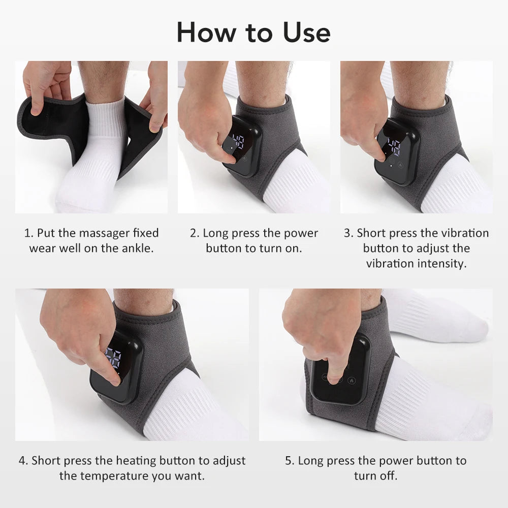 Hailicare Heated Ankle Massager With Vibration And Heat