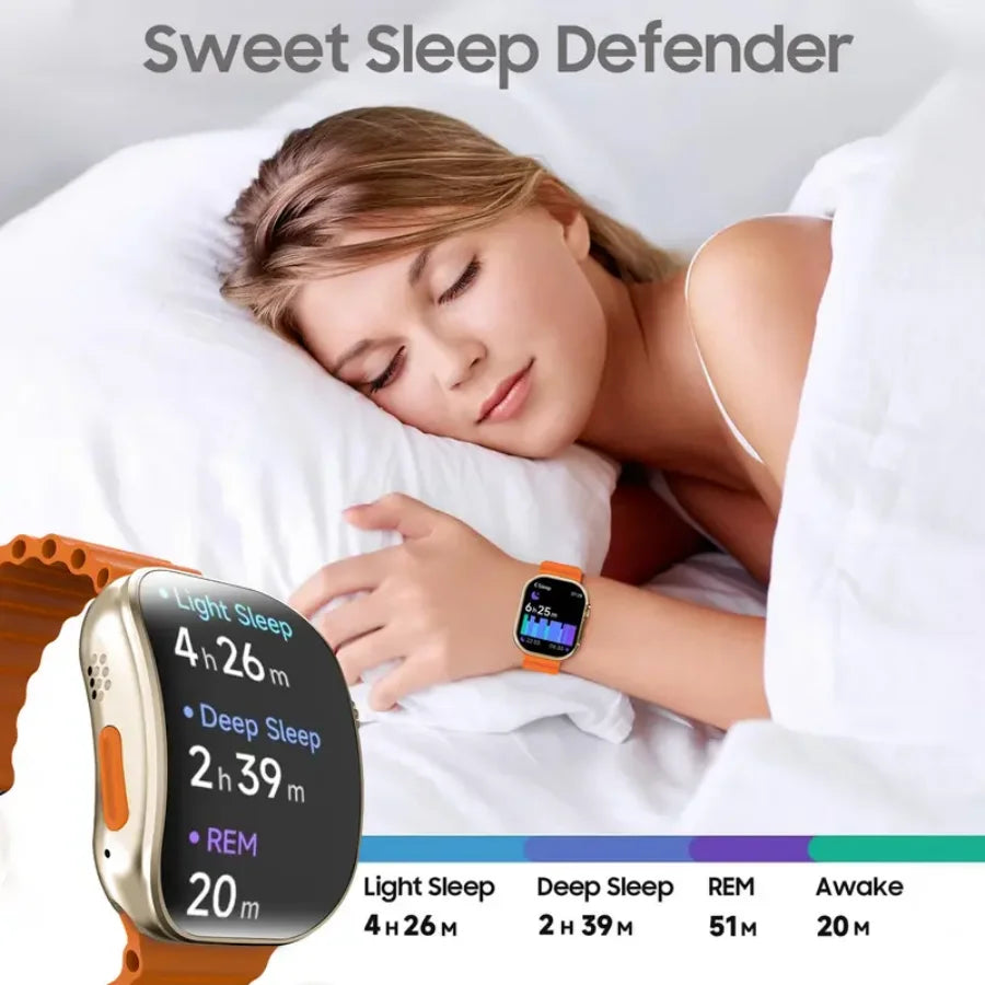 W&O Smart Watch With Call Function And Fitness Tracking