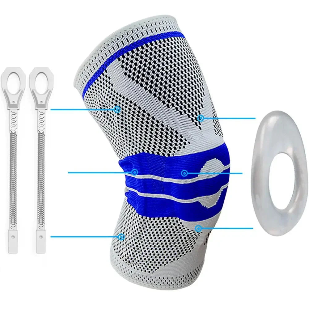 Breathable Knit Knee Compression Sleeve for Running and Joint Support