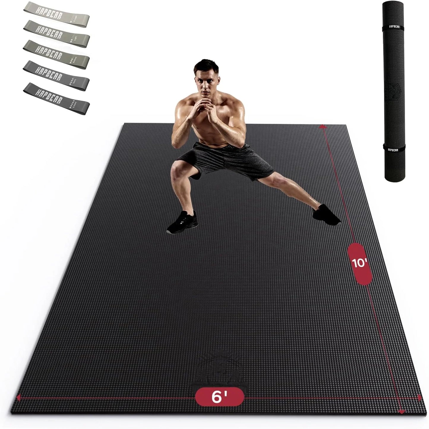 Hapbear High Density Pvc Commercial Grade Fitness Mat