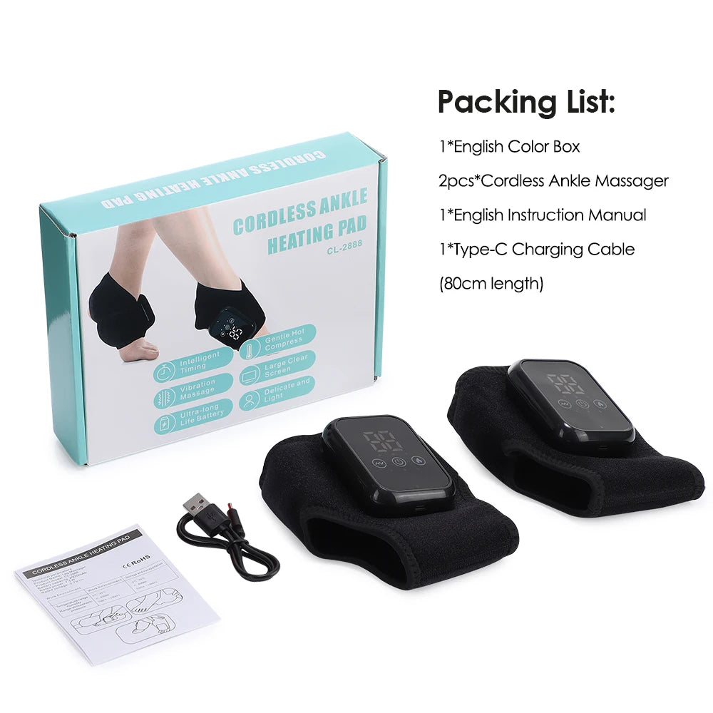 Hailicare Electric Ankle Massager With Heat And Vibration For Feet
