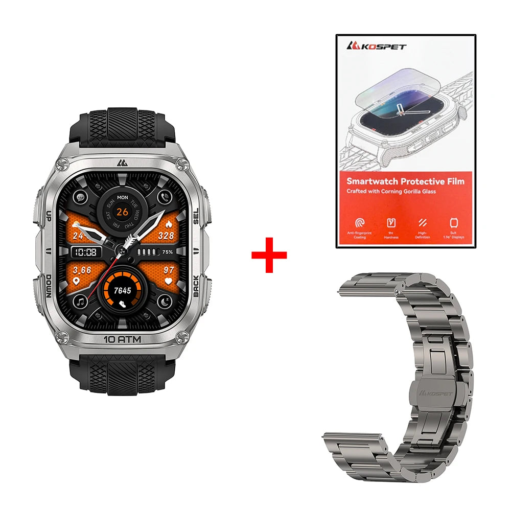 KOSPET Tank M4 Smart Watch GPS 10ATM Waterproof Health Monitor